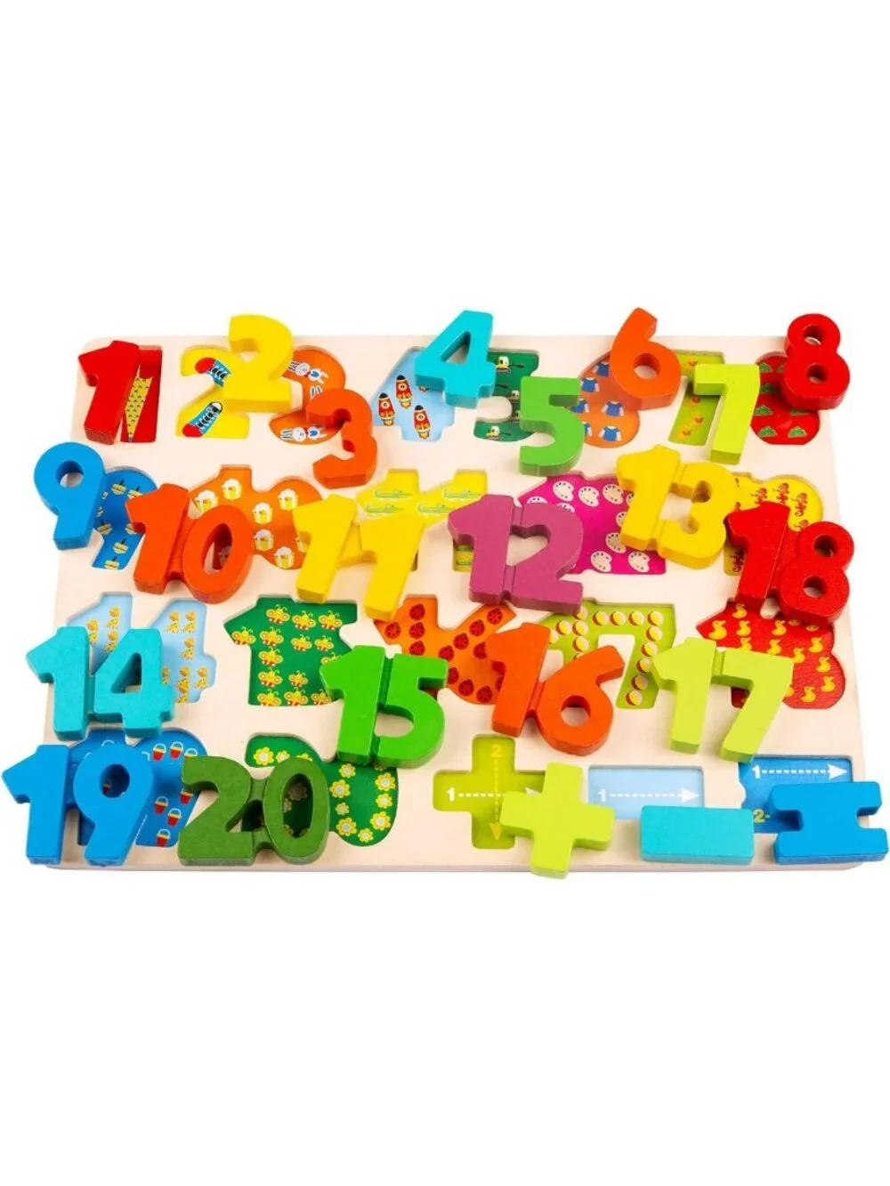 Wooden Alphabet & Number Puzzles for Toddlers, Montessori Learning Toys for Ages